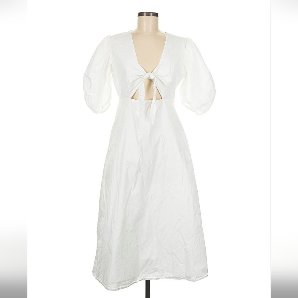 Rhode Greer White Midi Dress Size 8